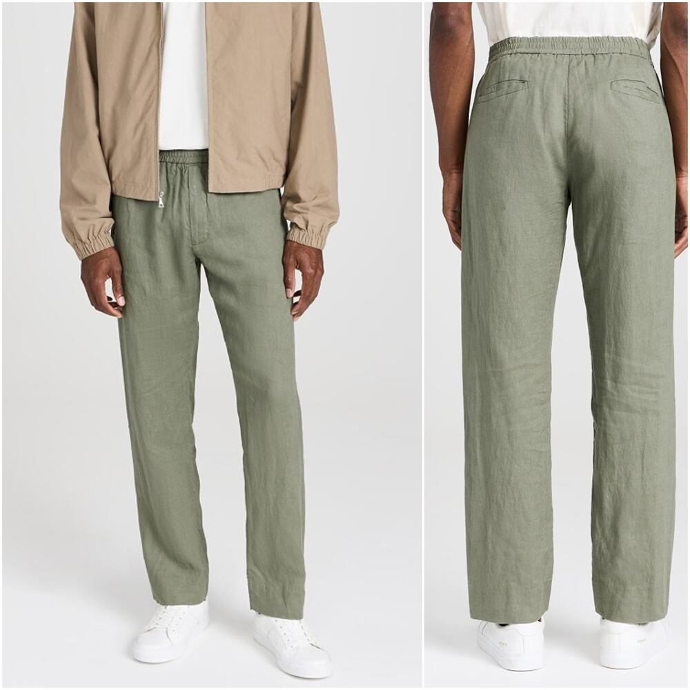 John Elliott Linen Easy Trousers in Sage Green size Medium NWT $398
